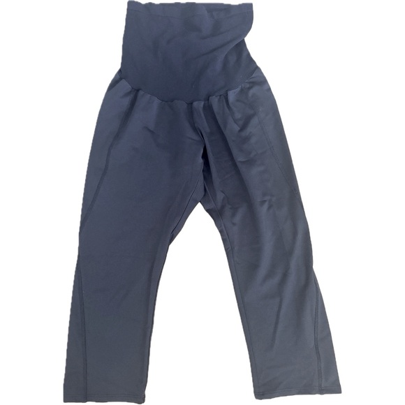 Black Maternity Leggings Capri Length - Picture 1 of 5